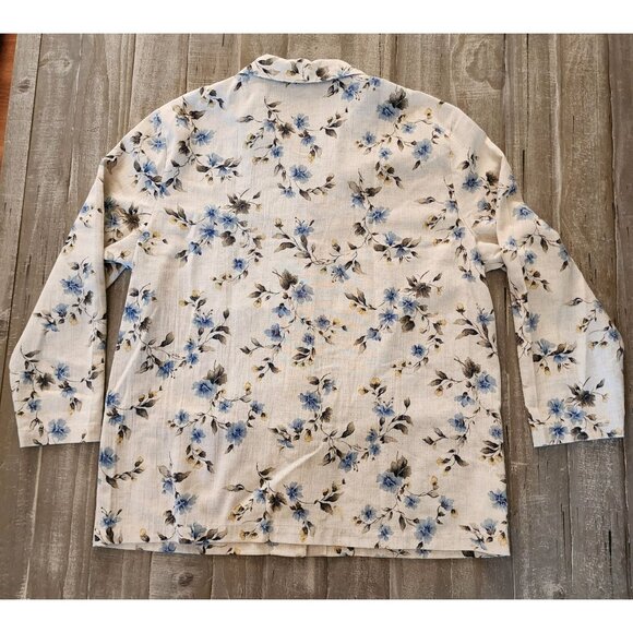 Season Ticket Floral Print Long Sleeve Jacket Blazer Pockets XL Grandma Core - Picture 9 of 9